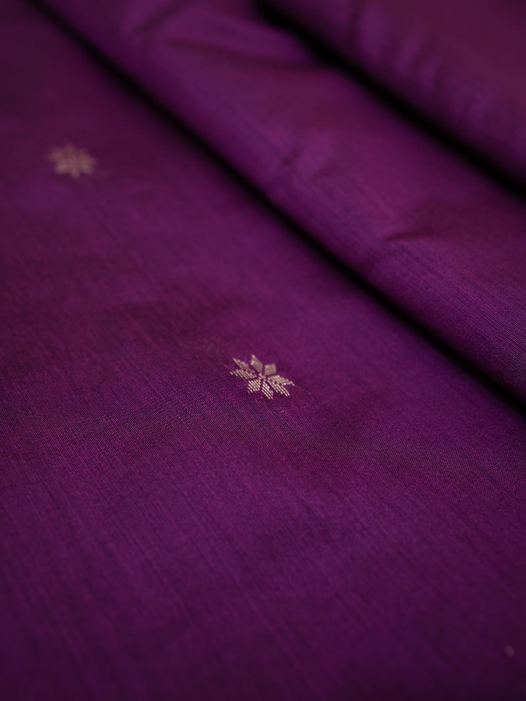 Dark Purple/ Deep Wine & Royal Blue - Maheshwari Cotton Saree