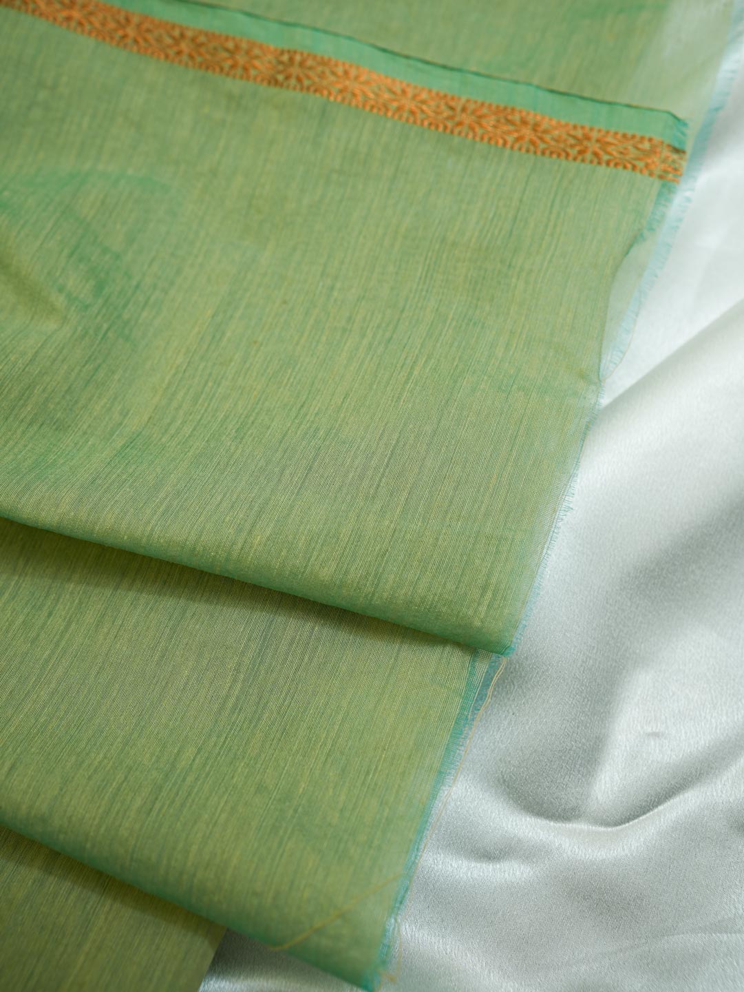 Sage Green/Light Green- Maheshwari Cotton Saree